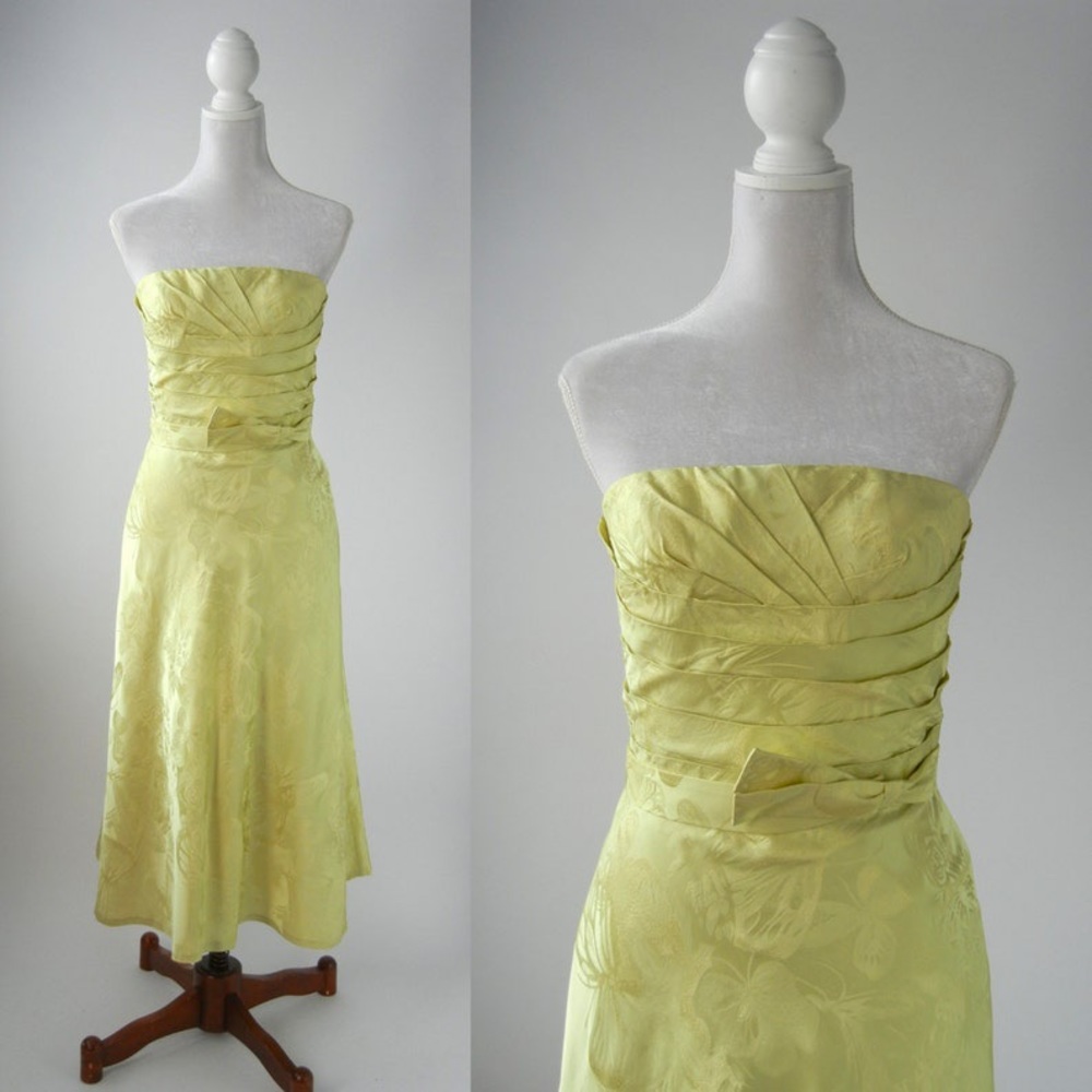 Vintage Dress, Vintage Green Dress, Carmen Marc Valvo, Couture Dress